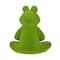Green Ceramic Eclectic Frog Garden Sculpture, 12" x 7" x 13"